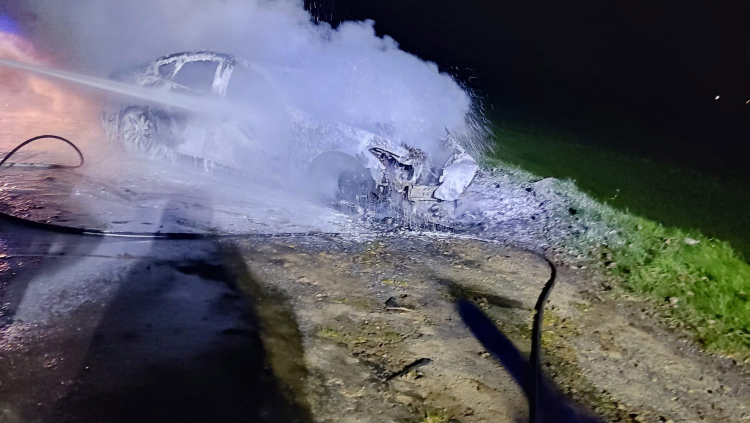 Pożar samochodu w Rusku [FOTO] 