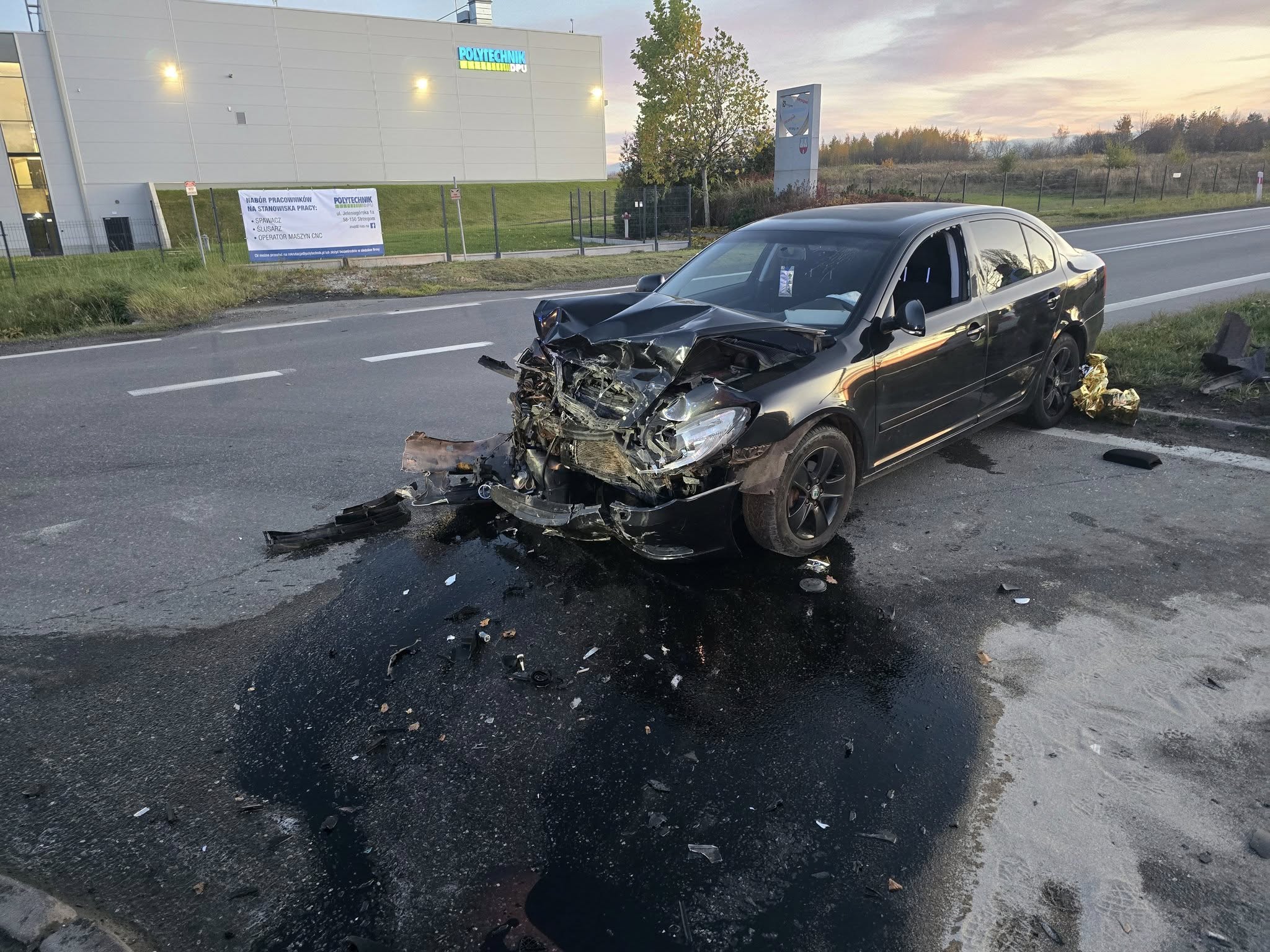 Zderzenie dwóch pojazdów w Strzegomiu [FOTO] 