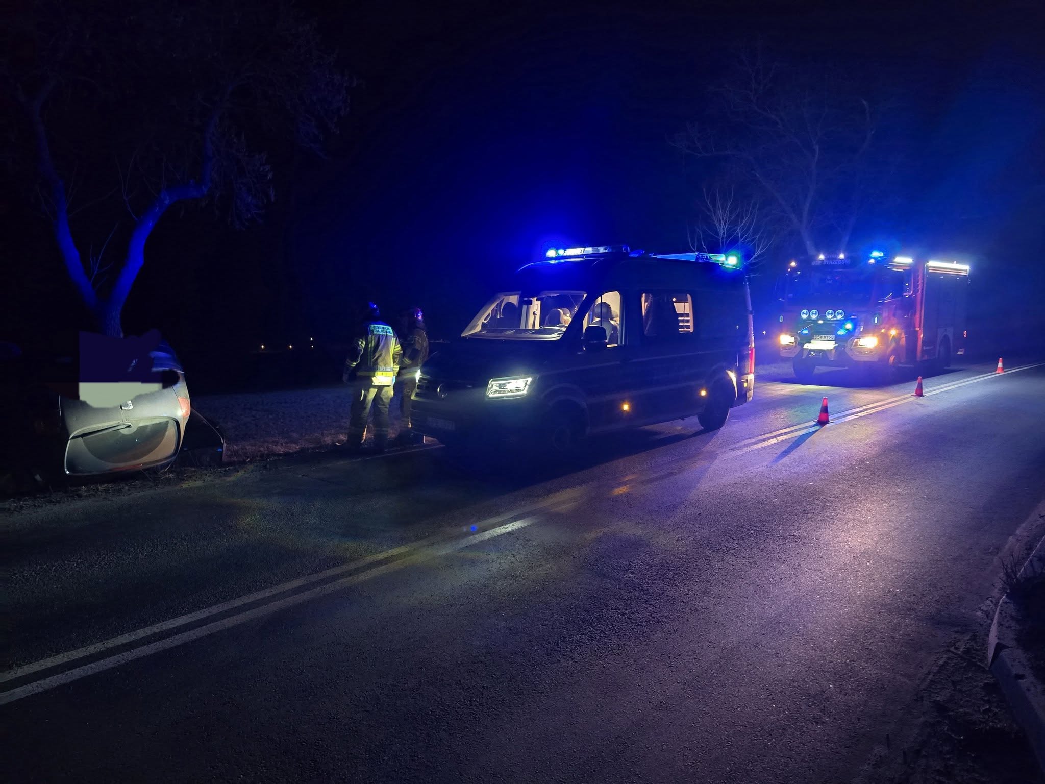 Dachowanie na drodze Strzegom-Wieśnica 