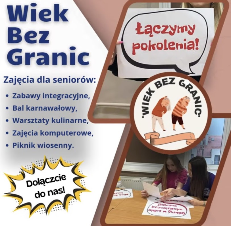 Uczniowie Zespołu Szkół w Strzegomiu zapraszają seniorów do wspólnego spędzania czasu. 
