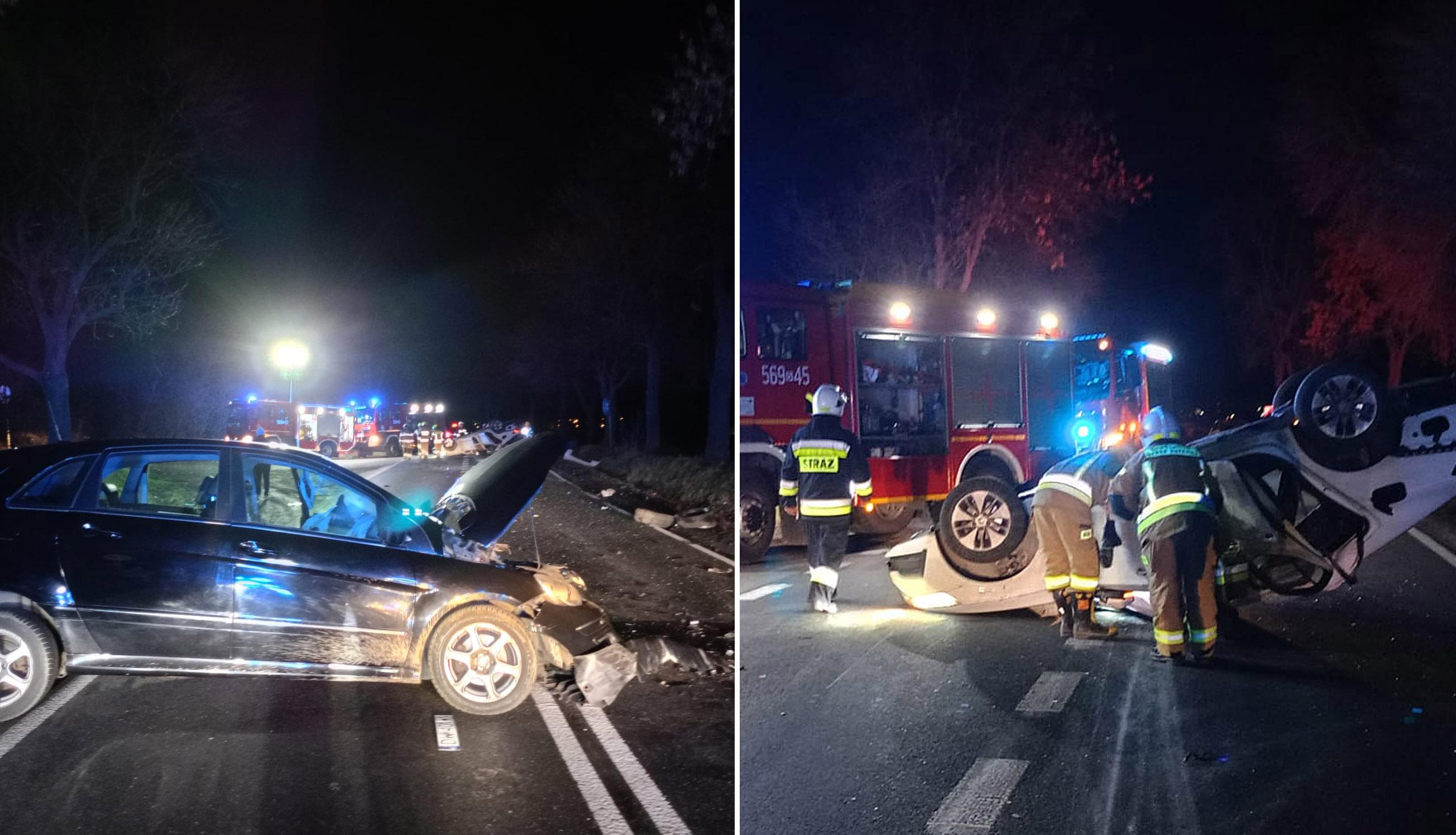 Wypadek na trasie Wieśnica-Rogoźnica. Jeden z kierujących był nietrzeźwy [FOTO] 