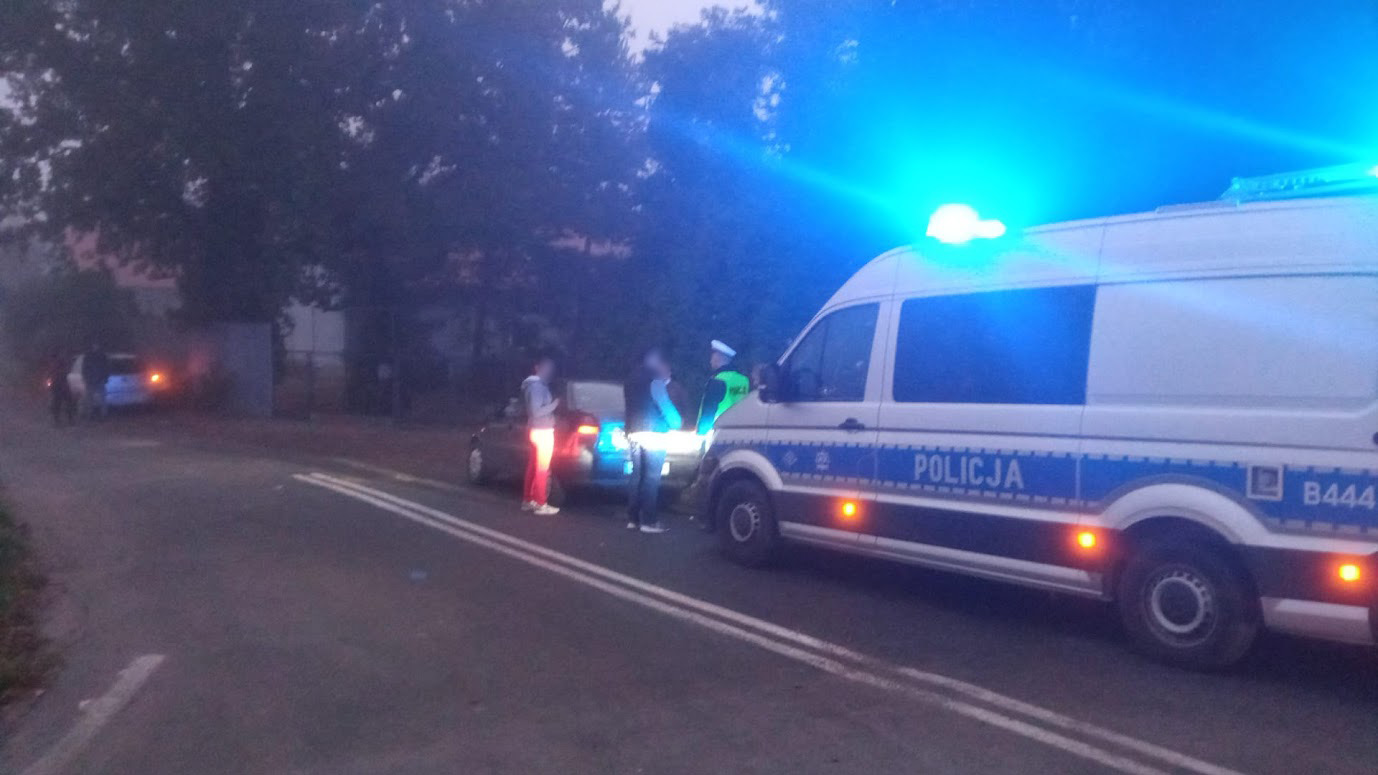 Poranna kolizja na ulicy Rybnej w Strzegomiu 