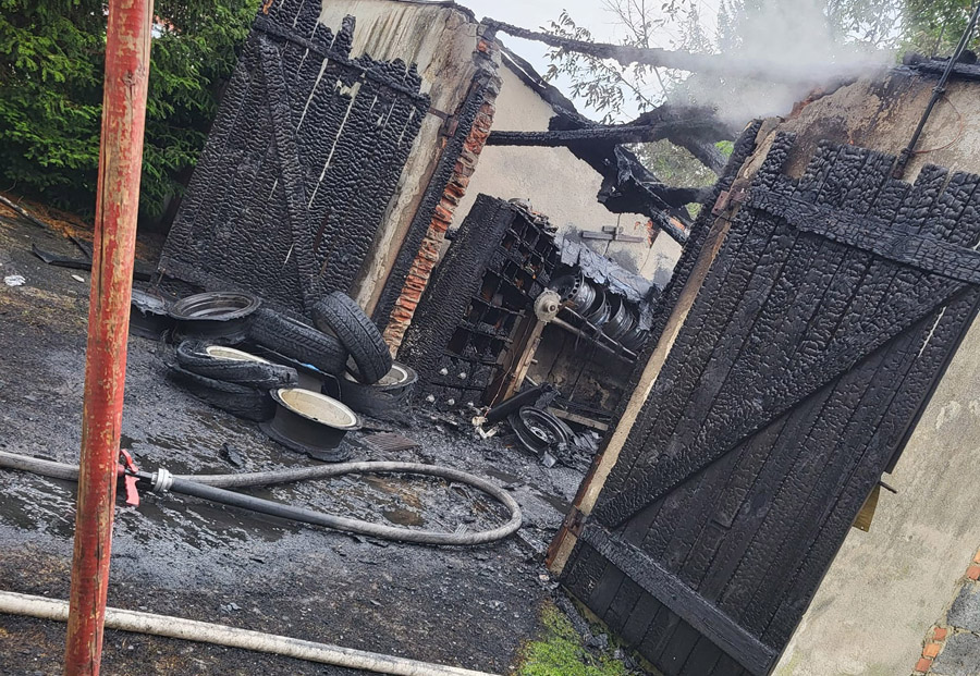 Pożar garażu w Goczałkowie [FOTO] 