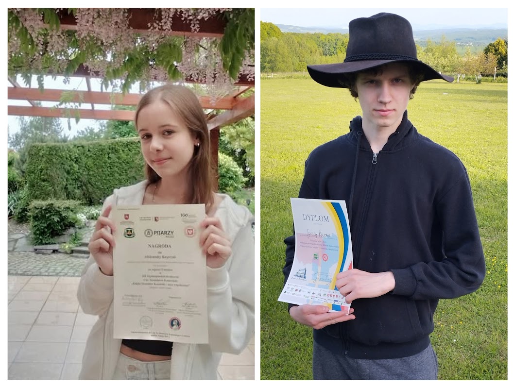 Aleksandra i Ignacy ze strzegomskiego liceum zostali laureatami prestiżowych konkursów [FOTO] 