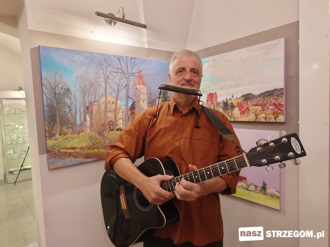 Andrzej Korzec pokazał swoje talenty podczas wernisażu w Strzegomiu [FOTO] 