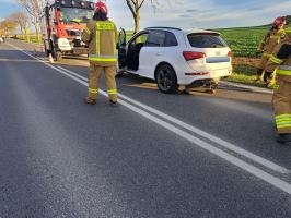 Zderzenie dwóch osobówek na drodze Jaroszów-Strzegom [FOTO]